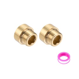 Awclub Shower Head Extension Arm, Brass G1/2 Male to Female Thread 20mm/0.79" Length Extender Pipe Fitting Nipple for Showers, Faucets, and Plumbing with PTFE Thread Seal Tape 2 Pack