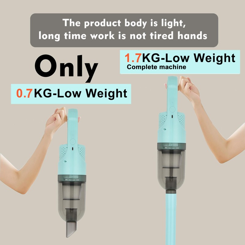 SIPPON 6-in-1 Lightweight Stick Vacuum Cleaner with 100W Powerful Motor,