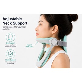 Adjustable Neck Support for Daily Comfort – Ergonomic Padded Design with Secure Strap for Home, Office & Travel