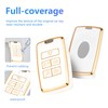 YHC Key Fob Cover Car Key Case Shell with Gold