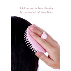 Aroveea Hair Scalp Brush Dandruff Cleaning Brush Shower Scalp Shampoo Brush Scalp Massager Pack of 4(Blue,Green,Yellow,Pink)