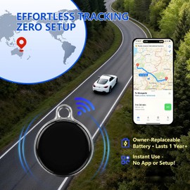 GPS Tracker for Vehicles - Hidden Tracking Devices for Cars Compatible with iOS & Android No Monthly Fee, Mini Anti-Theft Tracker Tag With Real-Time Location, Compact Tracker Device