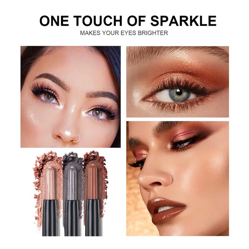Qeetvia Cocoa Brown Eyeshadow Stick Makeup, Smooth Cream Shimmer Eye