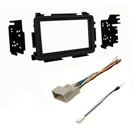 Double Din Car Stereo Dash Install Kit, Wire Harness, and Antenna Adapter Made for 2016 2017 2018 Honda HRV HR-V