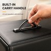 Medium Collapsible PU Leather Car Trunk Organizer with Lid &