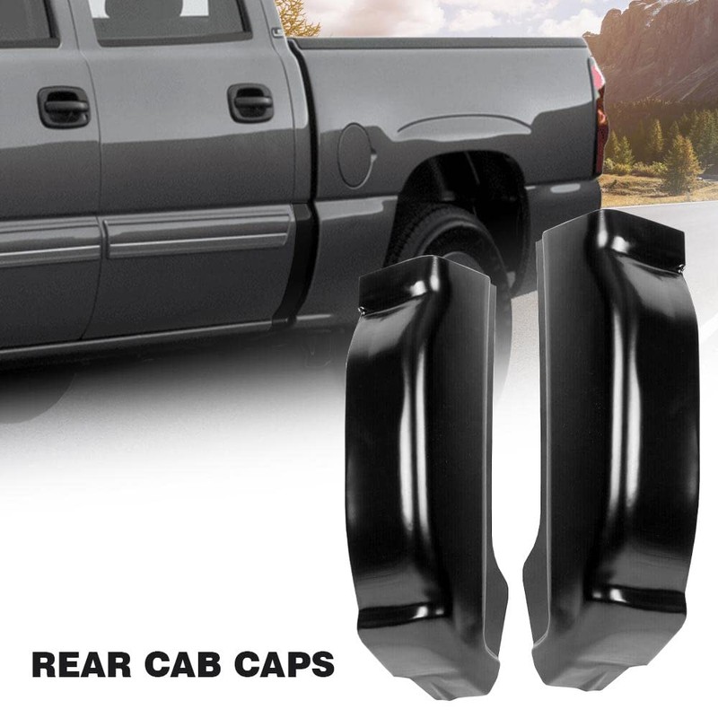 2Pcs Cab Corners Covers Compatible with 99-07 Chevy Silverado Sierra