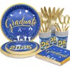 168 Pcs Graduation Decorations Class of 2025 Graduation Plates and