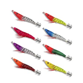 Sutte Ika Metal Lure, Egi Dropper, Squid, Octopus, Fishing, Floating, Gimmicking, Luminous Bait, Egging, (Set of 8)