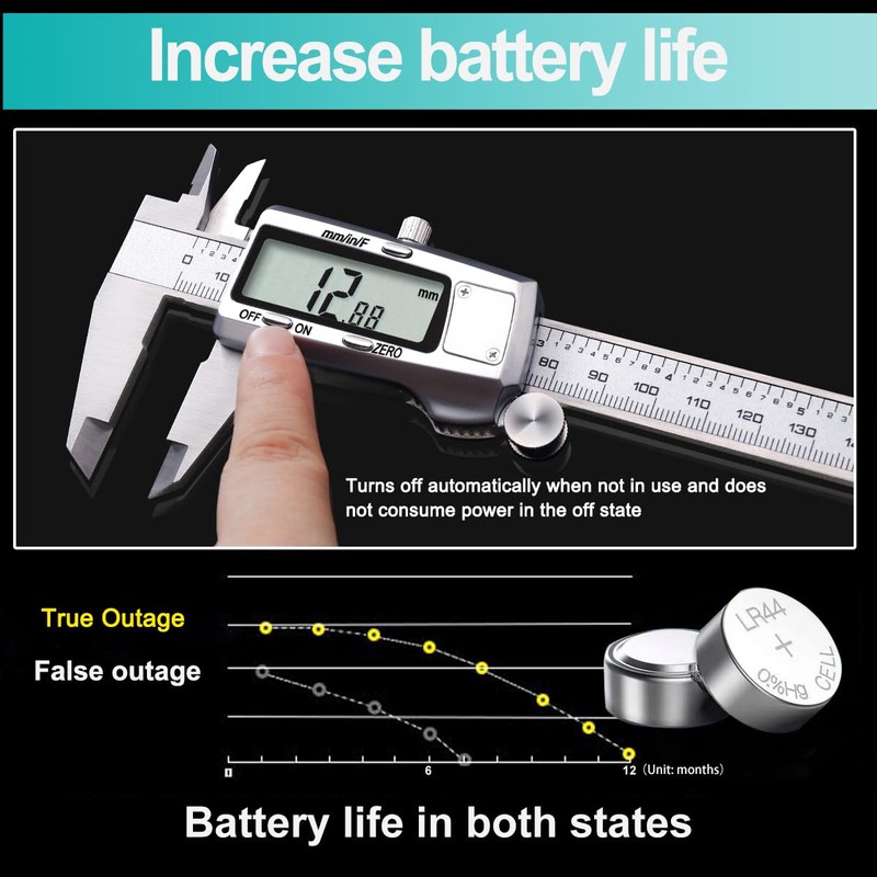 Kynup Digital Caliper, Caliper Measuring Tool, Micrometer Dial Vernier Caliper