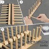 XIACIBDUS Pack of 2 Wooden Dish Draining Racks, Plate Stand