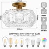 OYKYOHEI Semi Flush Mount Ceiling Light, Globe Glass Ceiling Light