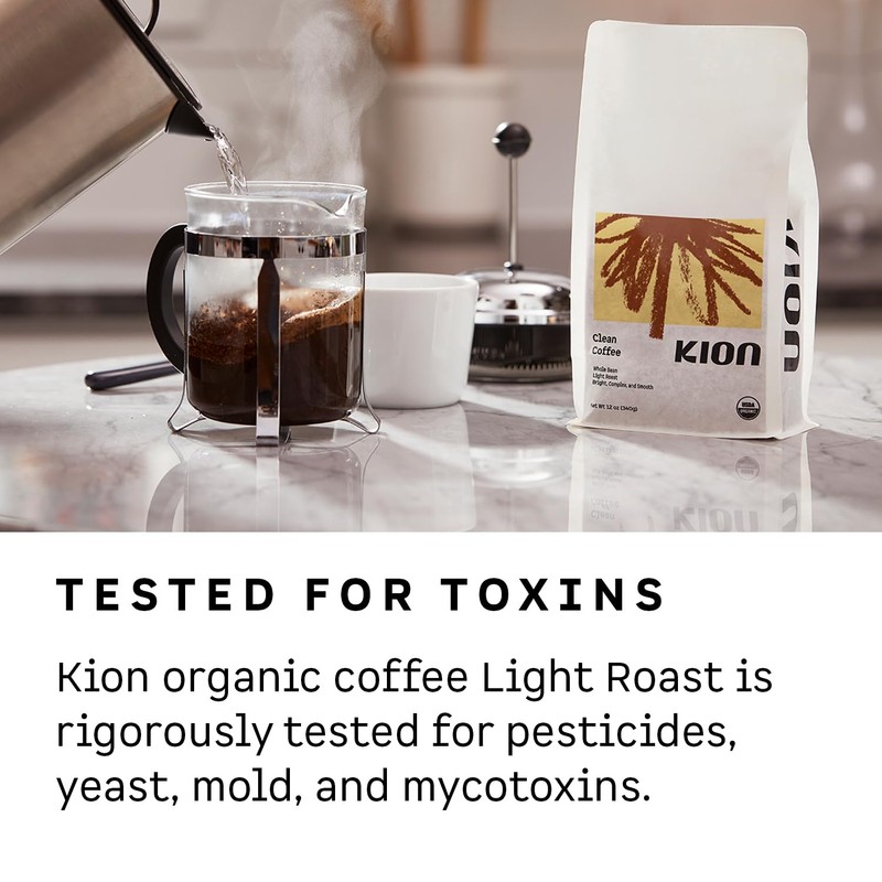 Kion Clean Coffee - Organic Whole Bean Coffee - Light