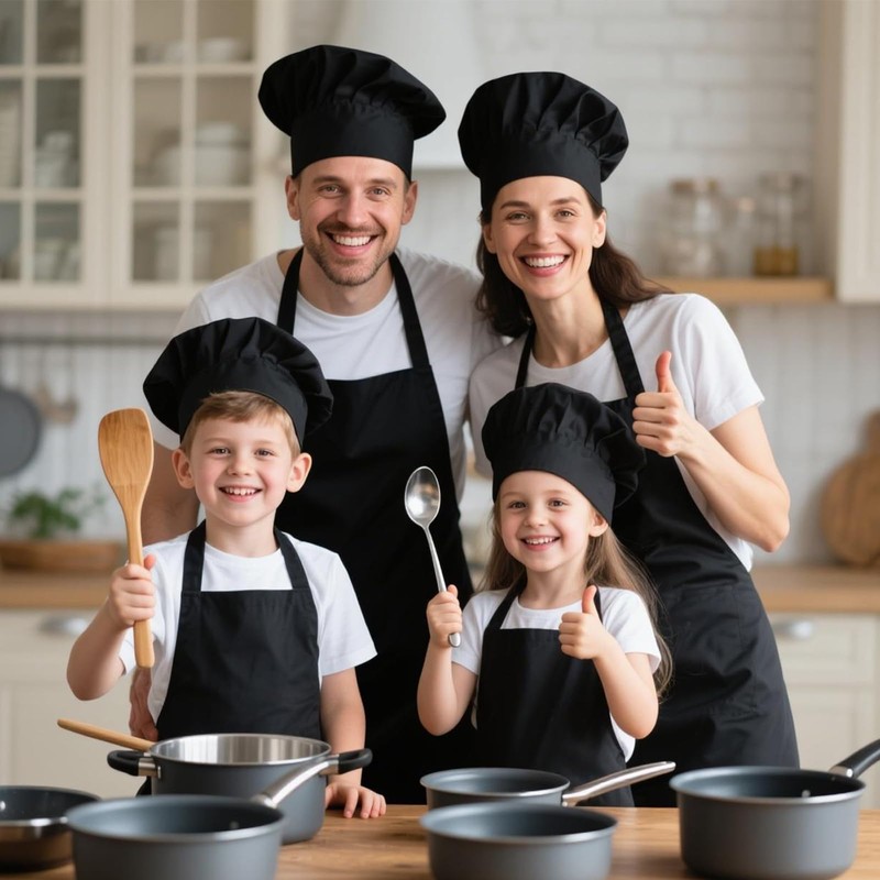 HoveBeaty Chef Hat Unisex Adult Mushroon Design Adjustable Kitchen Uniform