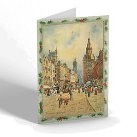 CHRISTMAS CARD - Vintage Scotland - Trongate, Glasgow