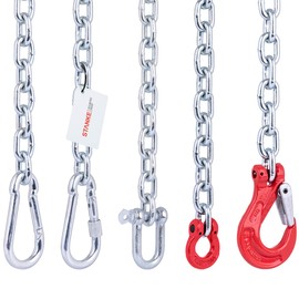 Seilwerk STANKE 50 cm Mounting Set for Hanging Hammock, Hanging Chair, Punch Bag, with Steel Chain 6 mm + Carabiner Hook without Screw Lock 10 x 100 mm