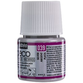 Pebeo 45ml Deco Pearl, Acrylic, Silver, 7 x 4.5 x 4.5 cm