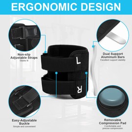 AOOHA Adjustable Nerve Calf Support,Sciatica Nerve Knee Brace Calf Brace for Women Men,Patella Tendon Knee Strap with Dual Detachable Pressure Pads for Running,Hiking,Gym Exercise