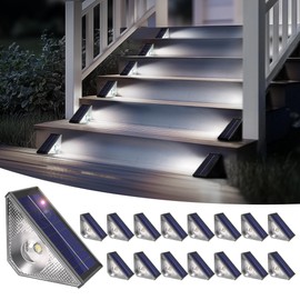 SOLPEX Solar Deck Lights for Outside (16 Pack, Cold White)