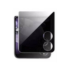 fonefunshop Privacy Screen Protector Compatible With Sam Z Flip 7 FE Front Outer Display - Anti-Peeping Anti-Spy Soft Hydrogel Protective Film