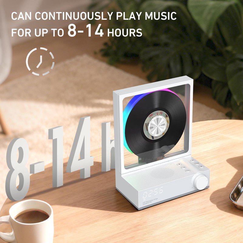 HOTT C229 Desktop Portable CD Player with Bluetooth 5.3,Built-in Speaker