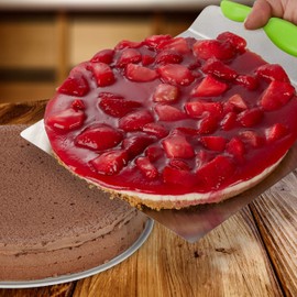 Relaxdays Tortenheber Edelstahl, Kuchenheber, Kuchenschaufel, viereckig, XL, mit Griff, B x T: ca. 20 x 24 cm, silber