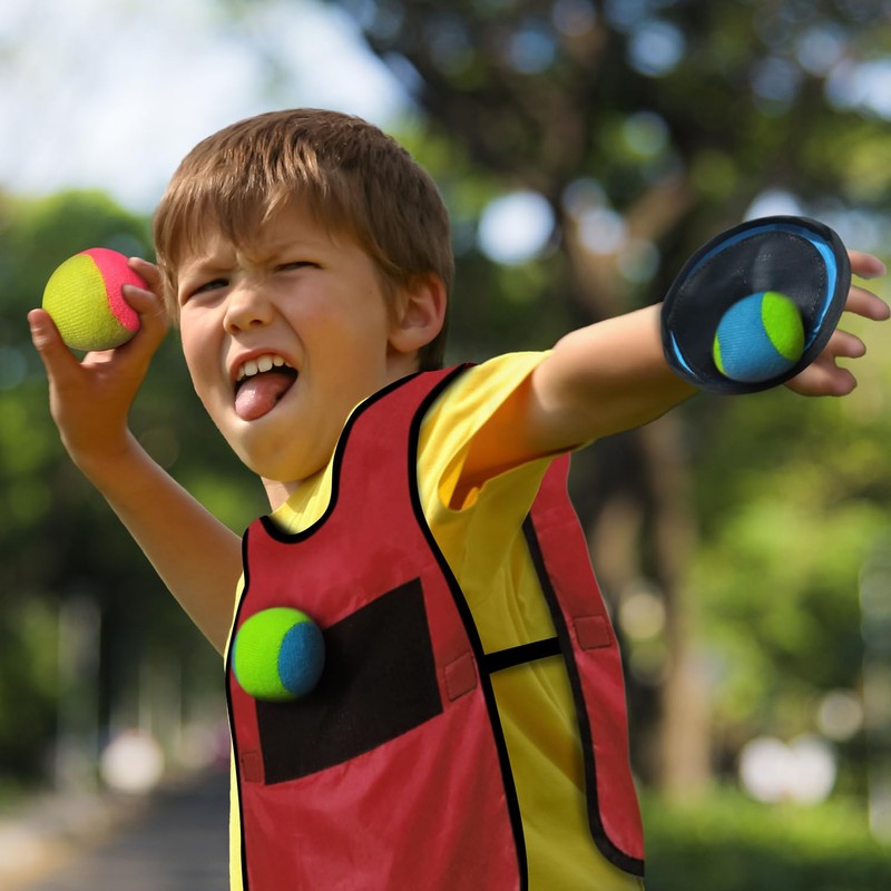 Mad Monkey 2000044 Velcro Catching Game Blue Red