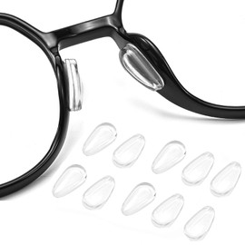 Eyeglass Nose Pads, Adhesive Anti Slip Eyeglasses Nose Grips with Airbag,3.2mm Thickness for Eyeglasses Sunglasses Reading Glasses,5 Pairs,Transparent