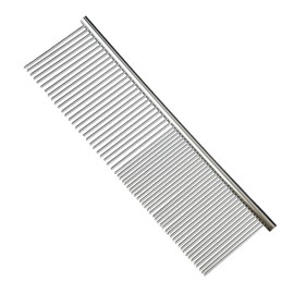 Scarlet Pet Fury Grooming Comb Stainless Steel 19 cm Long, Suitable for Tangles, Knots and Grooming, for Dogs and Cats (approx. 19 x 4.5 cm)