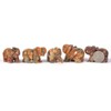 JUST IN STONES Carved Natural Crazy Lace Agate Gemstone Elephant