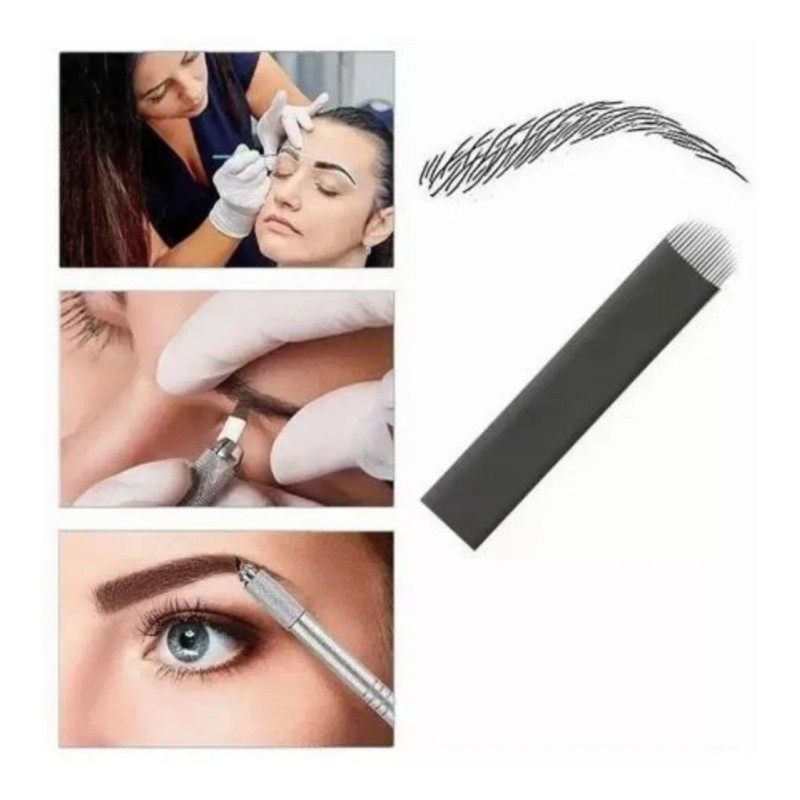 Microblading Agujas Pin Y Lengua De Gato 18u Pack 10