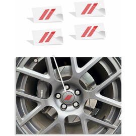 Reflective Concepts Hash Rhombus Center Cap Overlay Decals- 2017-2023 Charger and Challenger - (Color: Reflective Red)