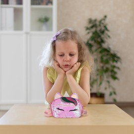 VALICLUD Women Girls Unicorn Sequins Bag Glitter Crossbody Purse Shoulder Bag for Kids Little Girls