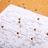 Map Tacks Push Pins Small Size 300 Packs (Gold, 1/5