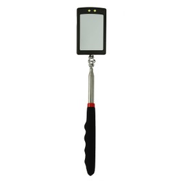 Telescoping Inspection Mirror Mechanics Mirror with 2 LED Lighted, Mirror on a Stick Handle Tool for Checking Observing Vehicle Small Parts,Present for Christmas, Birthday Everyday Carry (4 PCS)