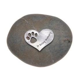 Quotable Cuffs Comforting Dog Memorial Gift - Sympathy or Condolence Gift for Loss of Pet - in Loving Memory Stone by Whitney Howard Designs