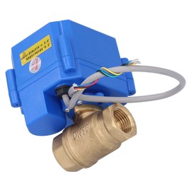 Electric Ball Valve BSP Mini Brass Motorized 5 Wire DC12V Switch Indication for Water Treatment