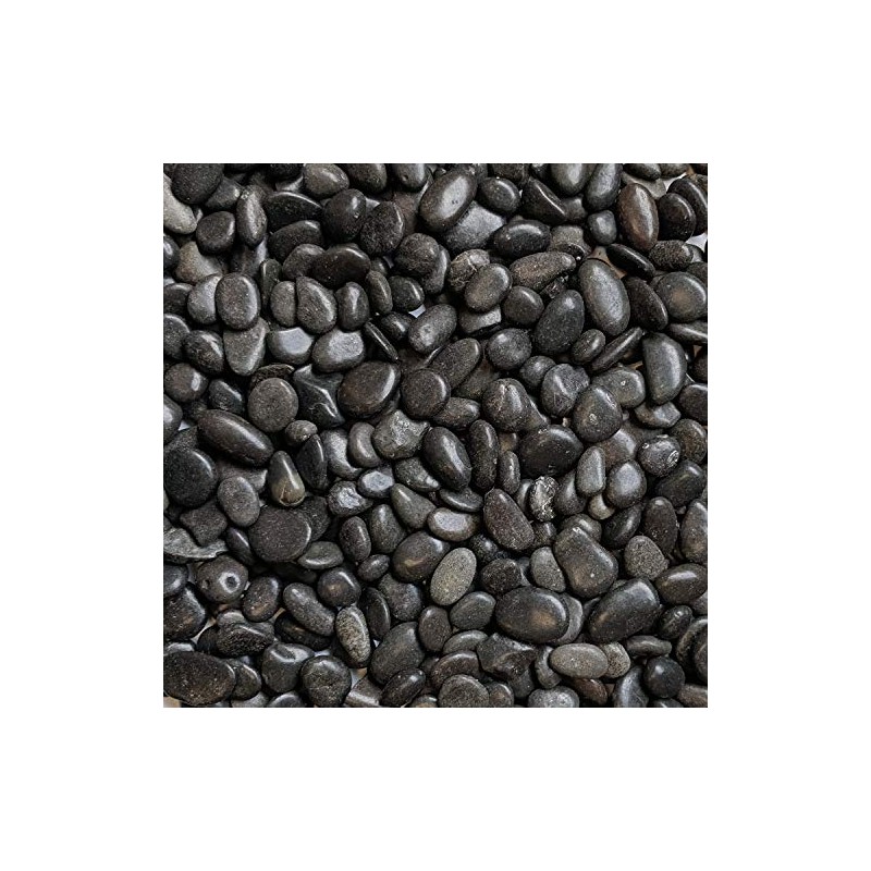 Midwest Hearth Decorative Polished Black Pebbles 3/8" Gravel Size (2-lb
