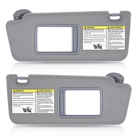 PHATRIP Left Driver & Right Passenger Side Sun Visor Compatible with Tacoma 2005 2006 2007 2008 2009 2010 2011 2012 2013 2014 2015 Without Light Replace# 74320-04181-B1; 74320-04181-B0 Grey