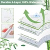 Twin XL Bamboo Mattress Encasement，Waterproof Zippered Mattress Protector 3D Air