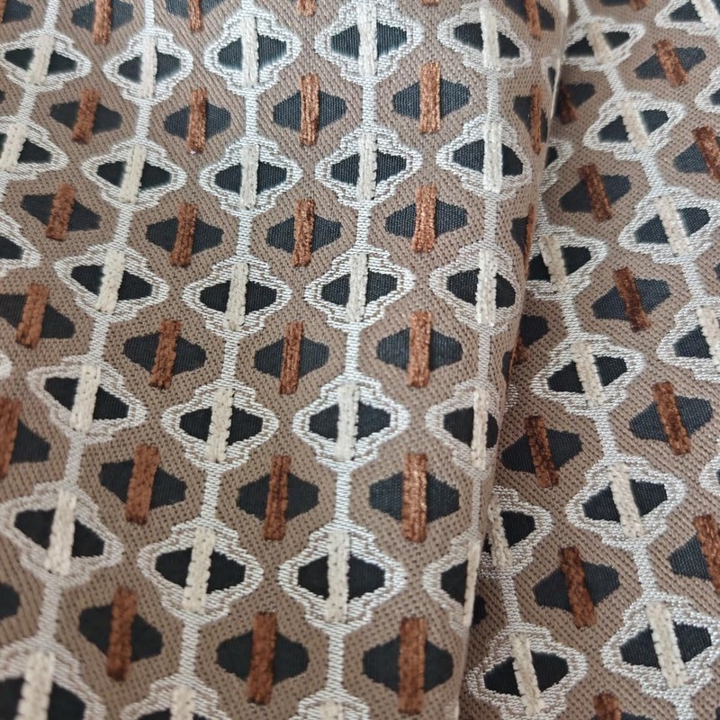 Qupace Set of 2 Brown Geometric Throw Pillow Covers 18x18