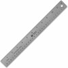 Business Source Nonskid 12" Ruler with Hanging Hole, Stainless Steel