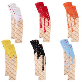 Mikovivi 6 Pairs Ice Cream Arm Sleeve, Baseball Arm Sleeve Sun Protection Cooling for Sport Running Baseball Basketball Football Women Men