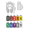MC POWER Cable Marker Clips | Printed 0-9 100 Pack