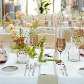 Yabool 72 Pcs Bud Vase Set, Vases for Centerpieces, Cute Glass Bud Vases in Bulk, Small Vases for Flowers, Clear Vase Set for Wedding Decorations, Home Table Flower Décor