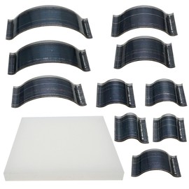 JMZLLRX 11 PCS Leather Punch Tools, 10 PCS Leather Corner Edge Punch Tool with Perforated Matting, Leather Craft DIY Tool Set, Leather Hole Punch Set for DIY Leather Crafts