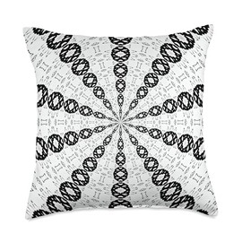 Starlight Speeding Mid-Century Pattern Black On White Throw Pillow
