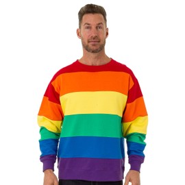 Beach Outfitters Unisex Rainbow Pride Crew Neck Sweatshirt, Rainbow, 6XL