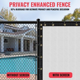 SEALTECH Ultra Heavy Duty 200 GSM Privacy Fence Screen – Non-Recycled Polyethylene Mesh Shade Net with Bindings & Rustproof Grommets - 90% + Blockage Includes Cable Zip Ties. (White 8'X40')
