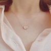 14k necklace daily layered heart empty silver pendant silver (sillver)
