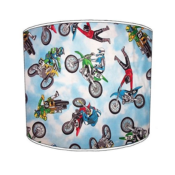 Vintage Motorbike Lampshade For A Ceiling Light In 3 Sizes - Free Personalisation